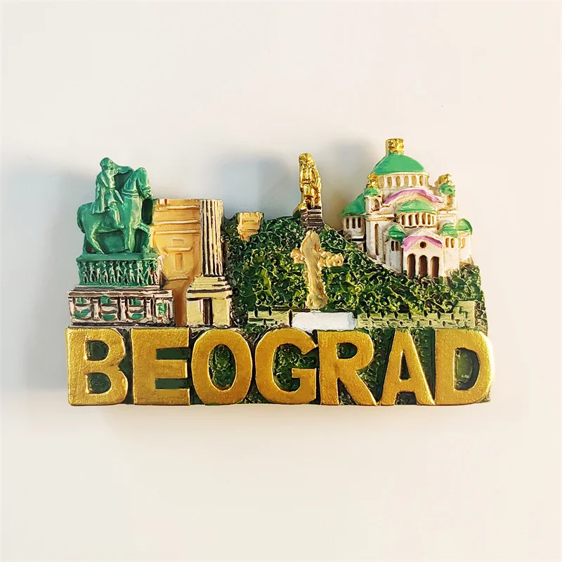 

Belgrade, Capital of Serbia, Architecture Fridge Magnet Creative 3D Decorative Magnetic Souvenir