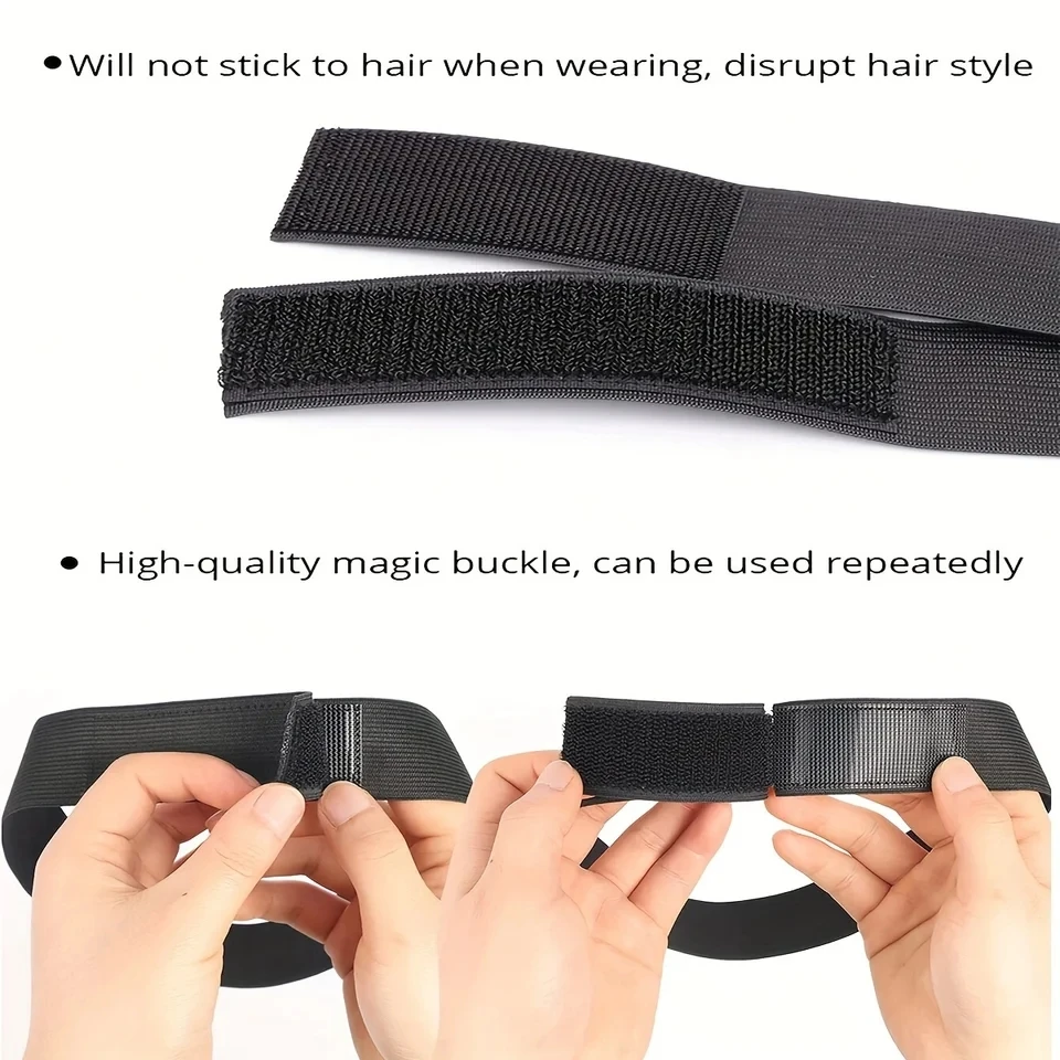 Non-Slip Elastic Lace Wig Band Adjustable Edge Melting Grip Band for Lace Front Wig Secure Hold image 5