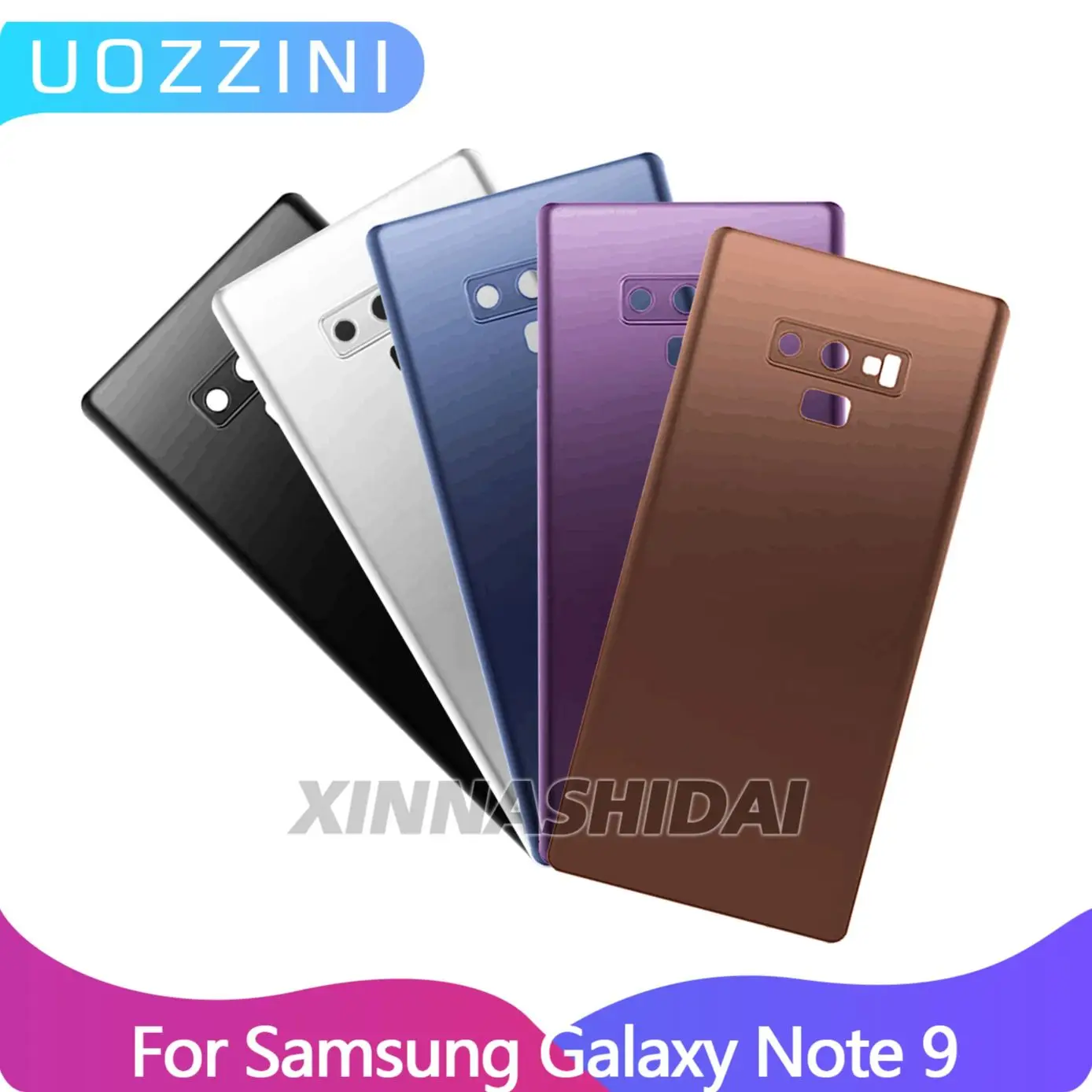 New For Samsung Galaxy Note 9 N960 N9600 N960F Battery Back Cover Rear Door Note9 3D Glass Panel Note9 Housing Case Camera Lens