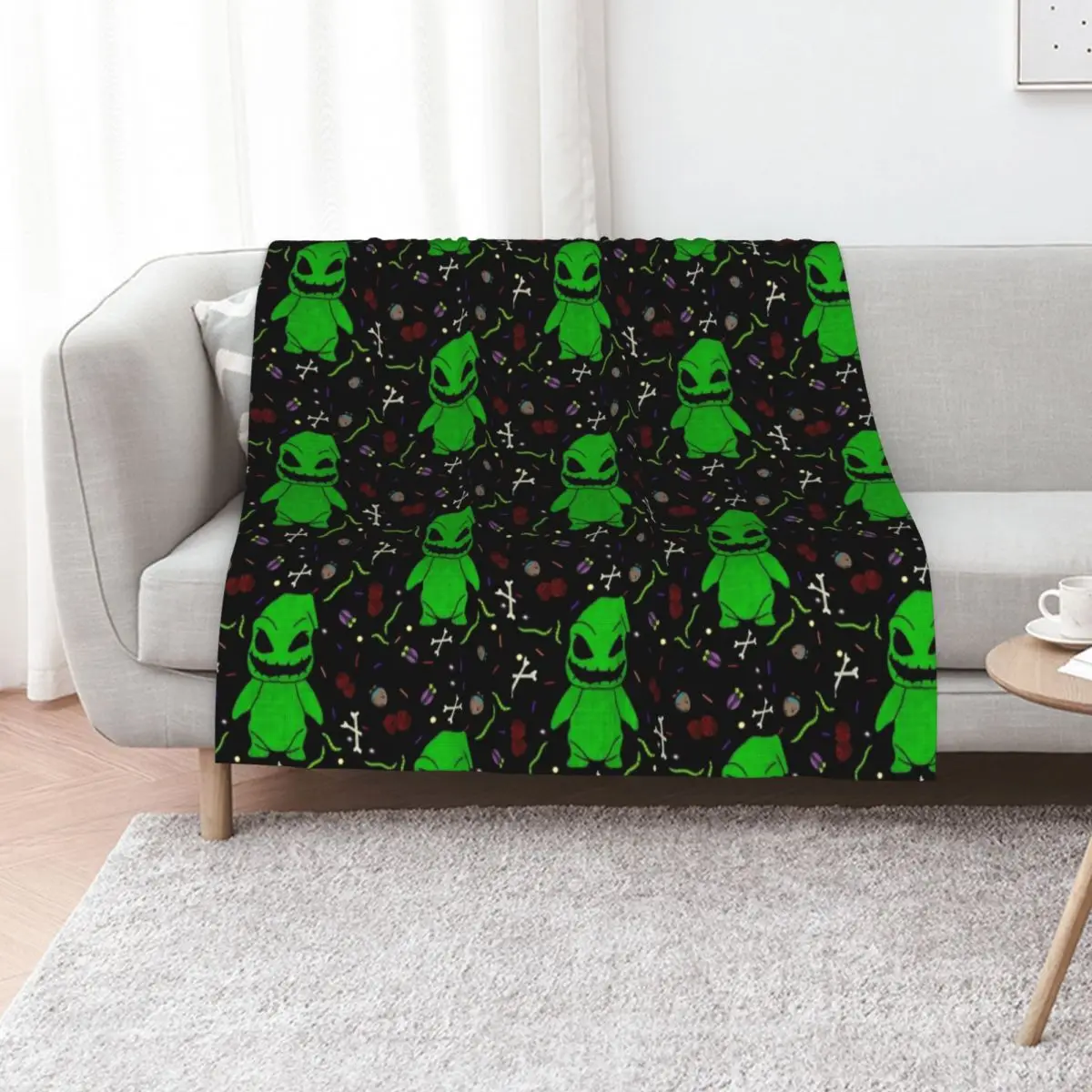 

Oogie boogie Throw Blanket Hairys halloween For Baby Bed Blankets