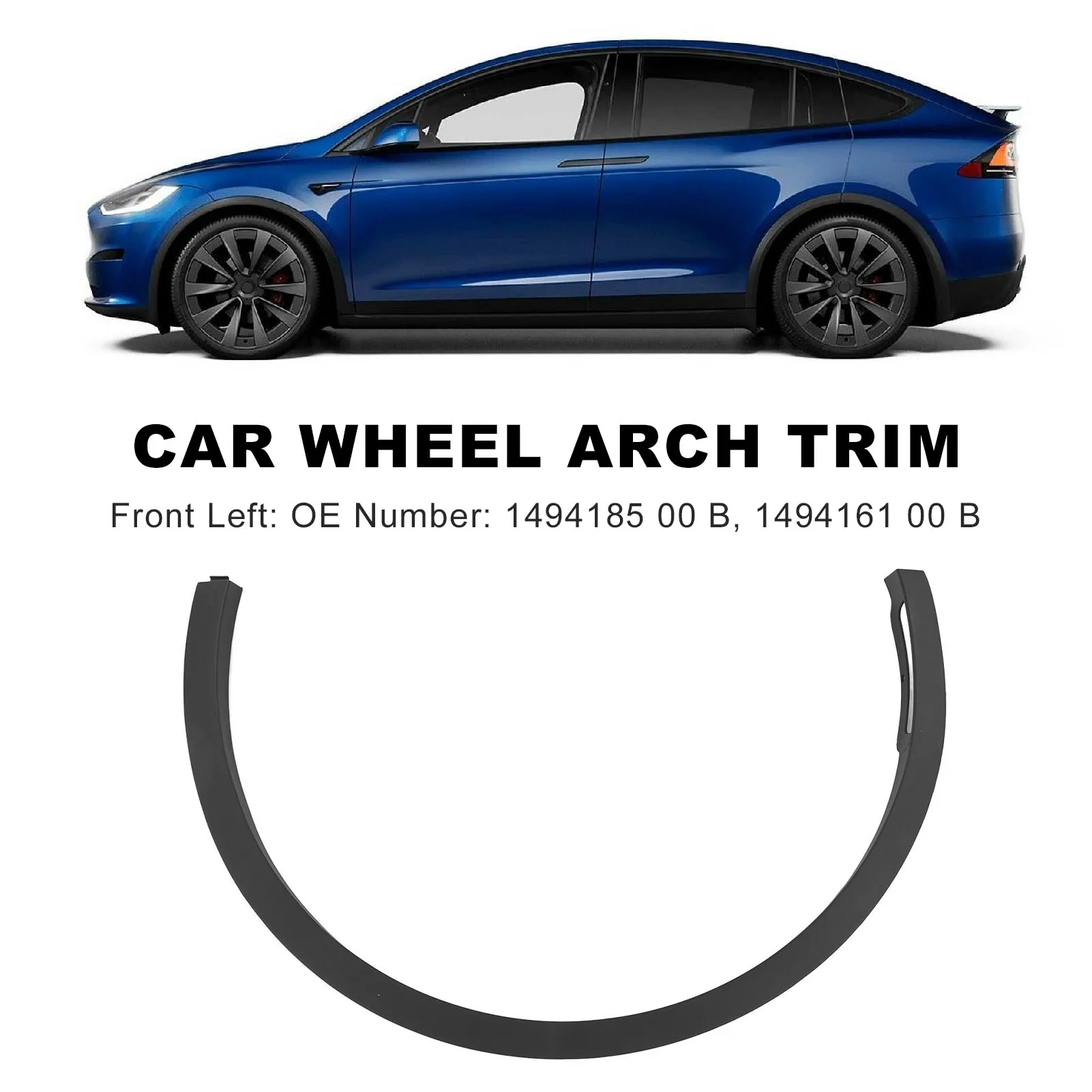 Roda samping mobil, pelindung cipratan alis lengkungan alis, pengganti Strip pemangkas bibir cetakan untuk Tesla Model Y 2020 hingga 2023