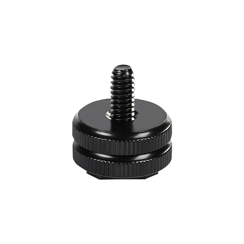 1/4" Hot Shoe Phone Mount with Dual Cold Shoe Adapters - Double-Layer Camera Bracket for Multi-Accessory Setup​