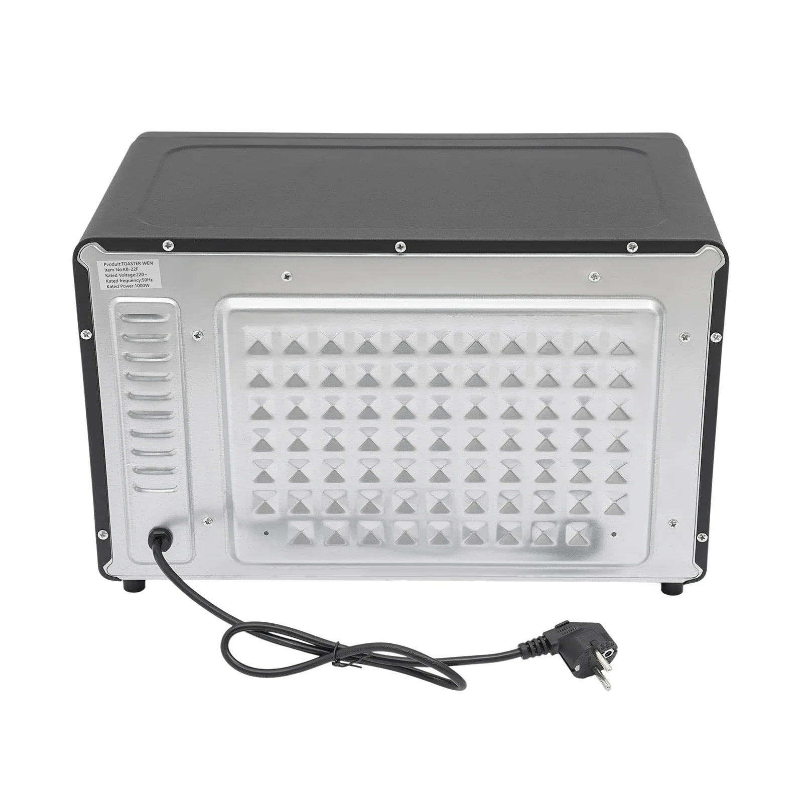 Einstellbare Temperatur 1000 W 22 l/4,84 Gallonen Elektroofen mit Grillpfanne zur Herstellung von Brot, Eierkuchen, gegrilltem Fisch, Brathähnchen usw