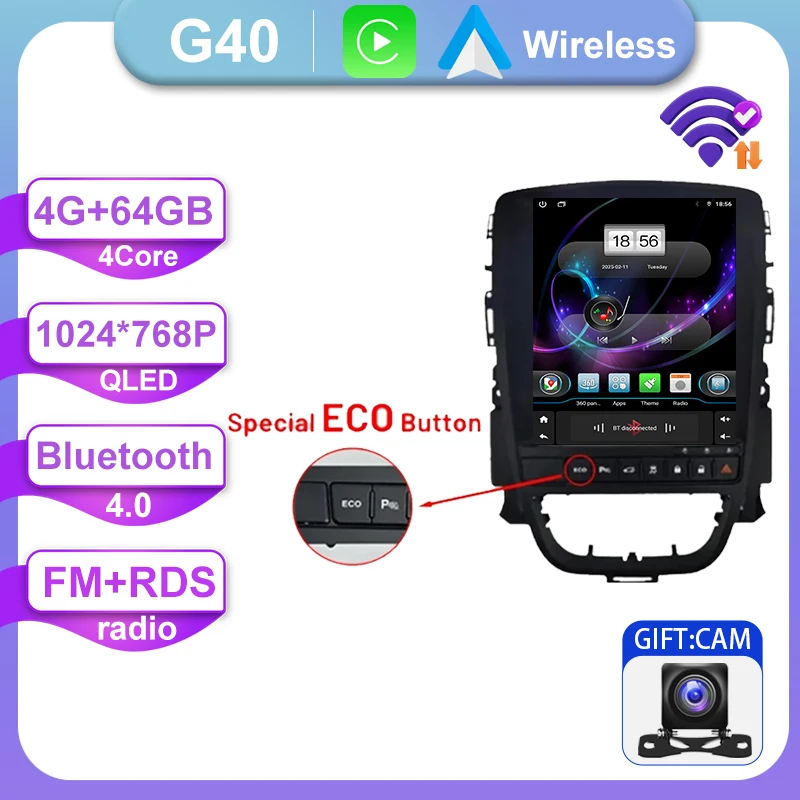 Autoradio Voor Opel Astra J 2009-2015 Android Auto GPS Navigatie Head Unit Multimedia Video Player 5G WIFI Carplay Geen 2din DVD
