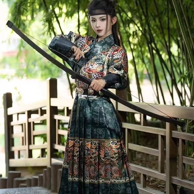 Classic Royal Guards Men Women Hanfu Ming Dynasty Kylin Python Robe Traditional Assassin Stage Show Crowley Cosplay Costume