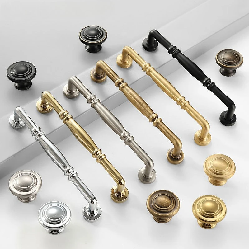 

French Solid Brass Furniture Handles Minimalism Handles for Cabinets and Drawers Dresser Hardware Fitting Shoe Cabinets Pulls