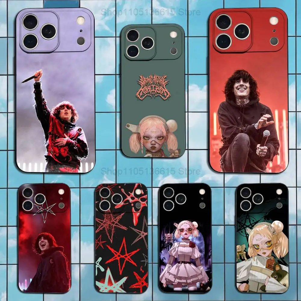 

Band B-BMTH-es Cool Case For iPhone 17,16,15,14,13,12,11 Air,Plus,Pro Max,XS,X,XR,SE,Mini,8,7,Soft Silicone Black Cover