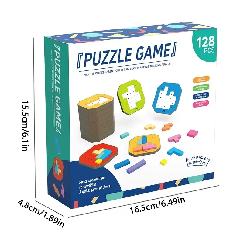 /Детская головоломка Танграм, игрушка-головоломка, геометрическая красочная игра на логическое мышление, Монтессори, обучающая математическая игрушка для детей, тренировка мозга