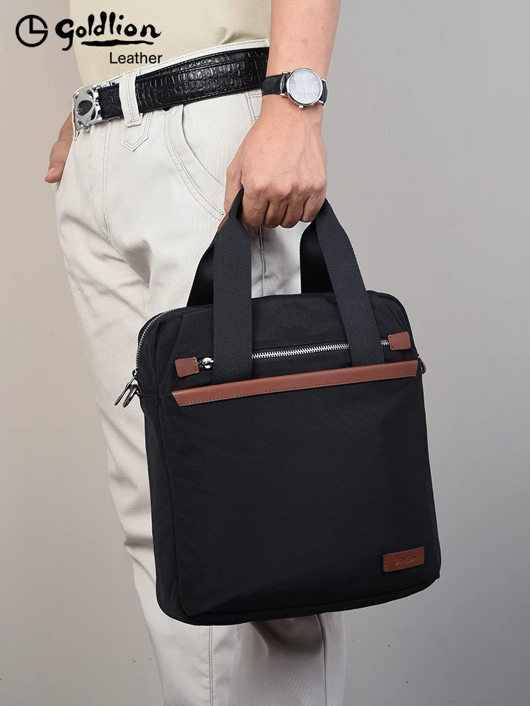 Original Goldlion Luxury Designer New casual canvas men's vertical one-shoulder oblique straddle Oxford cloth men's bag tide