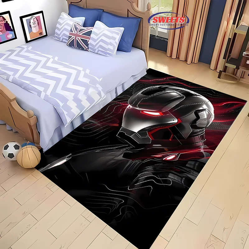 Cartoon Marvel Carpet, Icon Man Living Room Bedroom Bed Mat, Non-slip Durable Rug,Modern Simple Style, Machine Washable Rug Gift