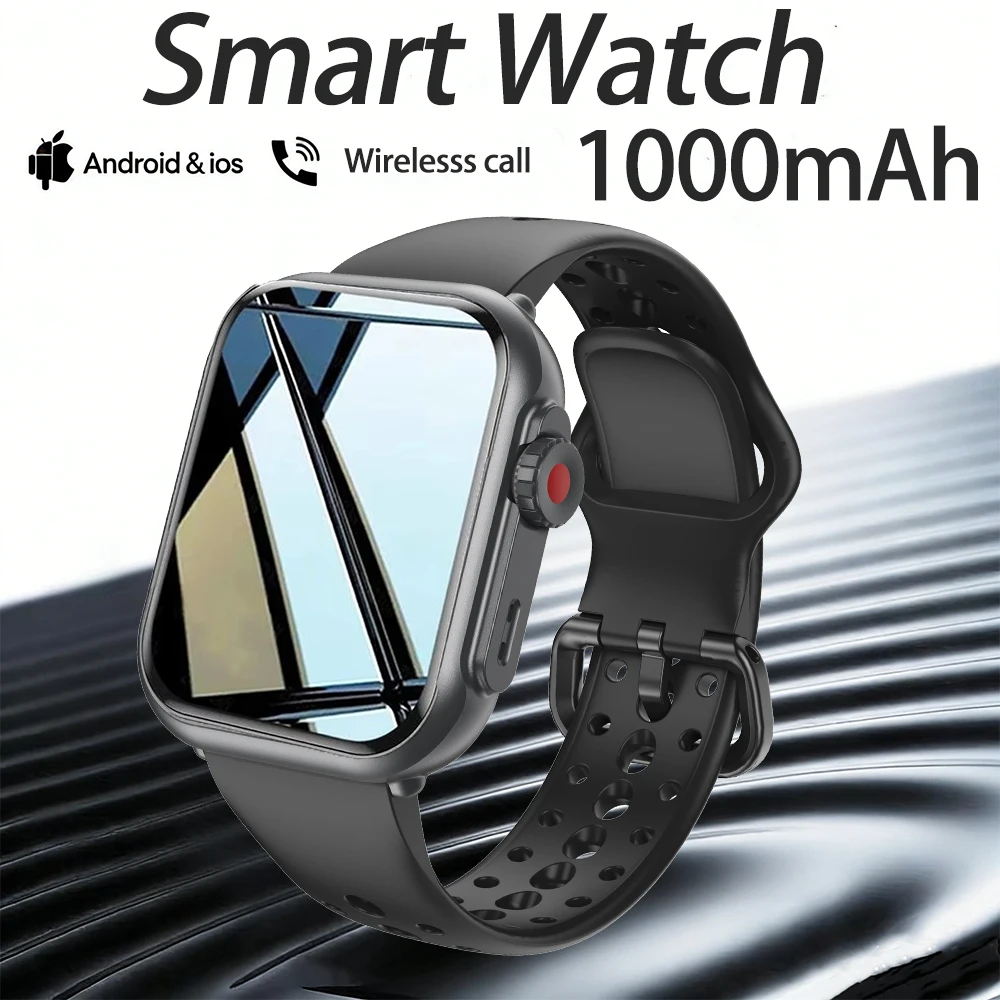 

Умные часы с голосовым управлением AI, 1000 мАч, для мужчин и женщин, 1,85 дюйма, IP68, Bluetooth-вызовы, мониторинг артериального давления и сна, 100+ видов тренировок