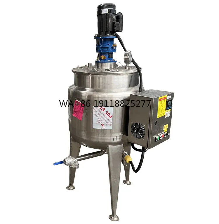 

100 Liter Electric Heating Vessel Double-layer Jacket Stainless Steel Homogenizer Mixer Emulsifier Soap Mixer Machine