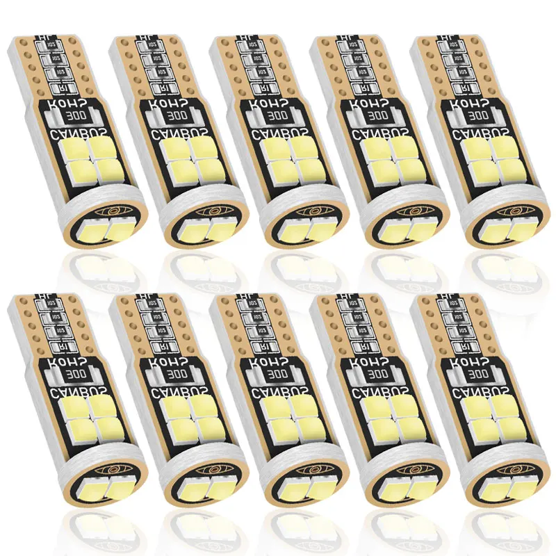 

10X 3030 10SMD LED Bulbs T10 Car side profile lights W5W LED License plate light Reading light Map lights Dome light wedge Lamp
