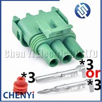 Conector impermeable automotriz verde de 3 pines, enchufe de arnés de cables con Sensor de mapa 12020403 con pines macho o hembra para GM