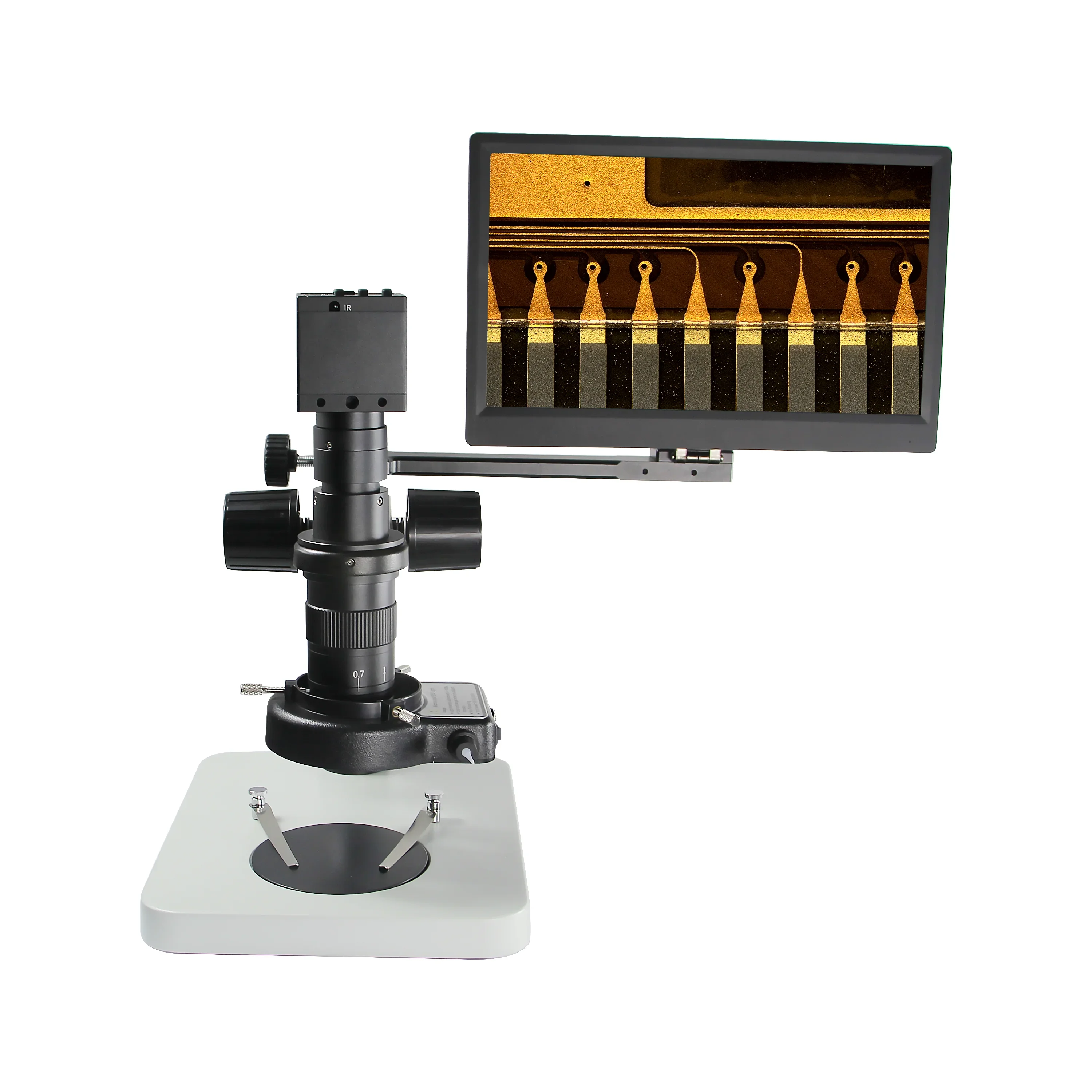 Optical Video Microscope Very Price Competitive Microscope Whole Set With Camera and Monitor 0.7X-4.5X Compound Microscope