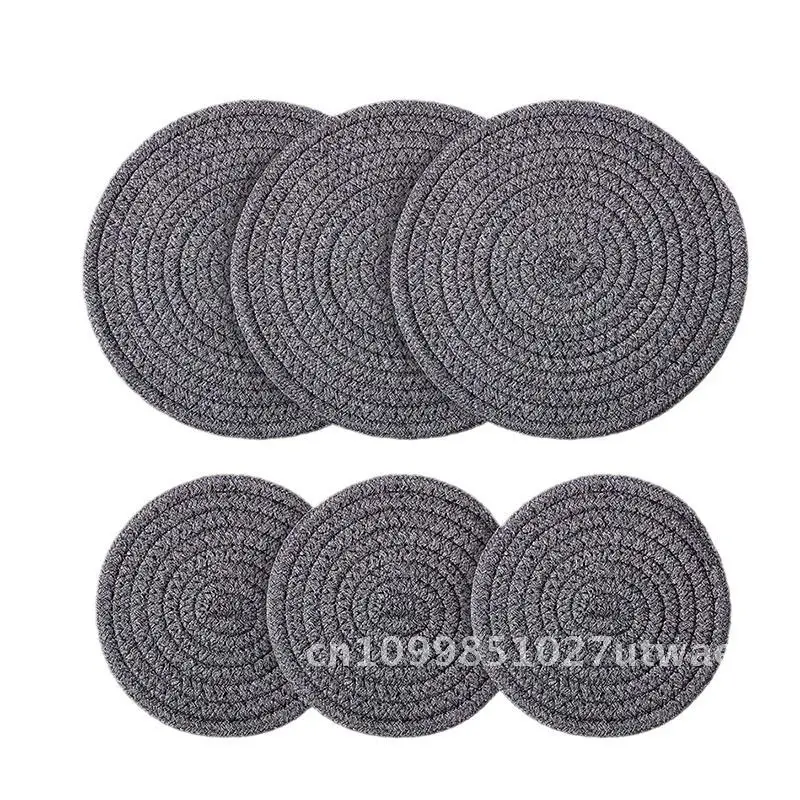 

Heat Insulation Pad Cotton Japanese Cotton and Linen Coaster Pot Mat Placemat Tea Set Dining Table High Temperature Protection