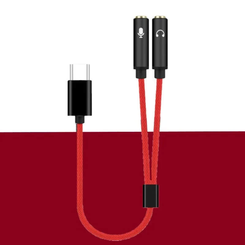 Karta dźwiękowa Jack rodzaj USB C do 3.5mm interfejs Audio Adapter mikrofon słuchawkowy karty dźwiękowej do głośnika Mic