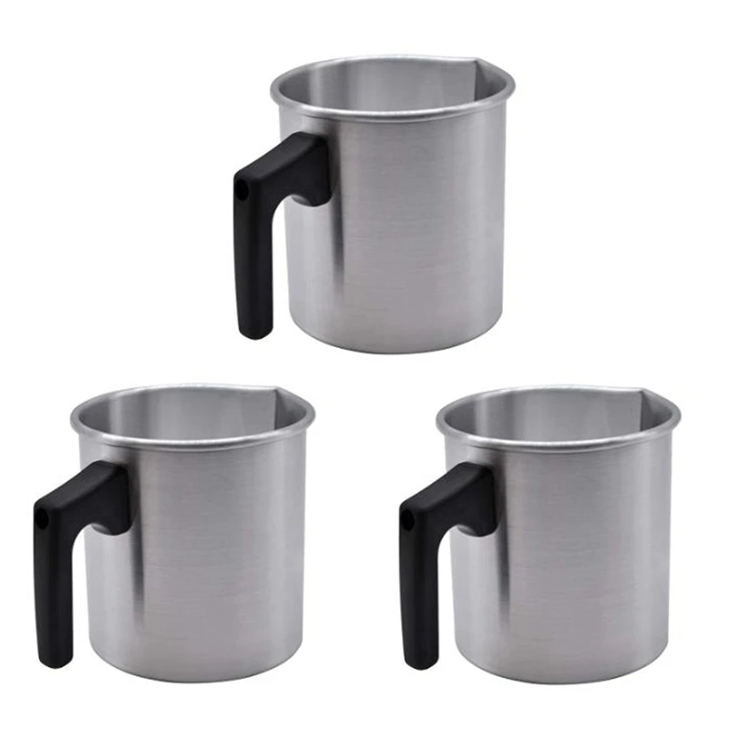 3X 1.2L Candle Melting Pot Wax Melting Cup Wax Melting Pot Candle Making Pouring Pot For Home DIY Candle Store