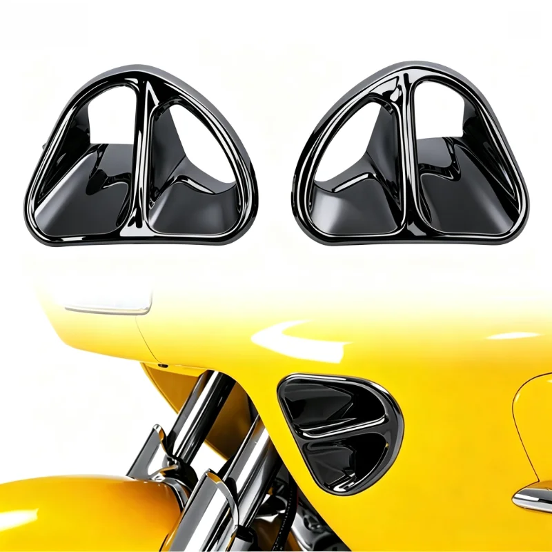 Glossy Black Motorcycle Air Intake Accents Grilles Case Cover For Honda Goldwing GL1800 2001-2010 airing Decoration Accessories