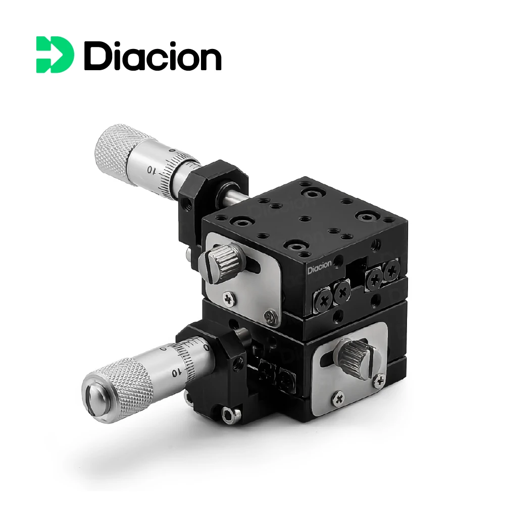 AXY25 25*25mm XY-axis Small-Sized Optical Micrometer Driver Cross Roller Stage Vision Align Manual Linear Guide Blocks