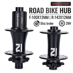 NOVATEC D981 D982 100x12MM 142x12MM 28 holes Road Bike Disc Brake Bearing Bicycle Hub For HG 8 9 10 11S
