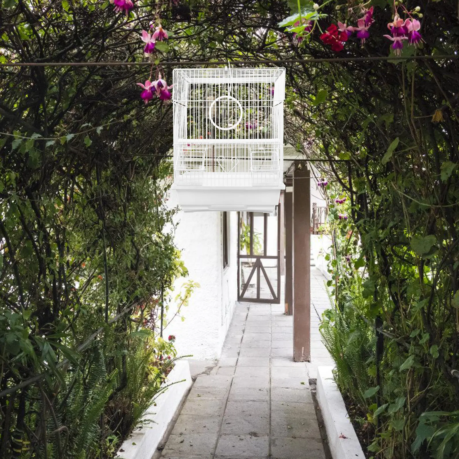 

Набор из 1 прочной и безопасной проволочной клетки для птиц, портативная переноска для попугаев, уличная дорожная клетка, дышащая и удобная переноска для птиц, для корелл