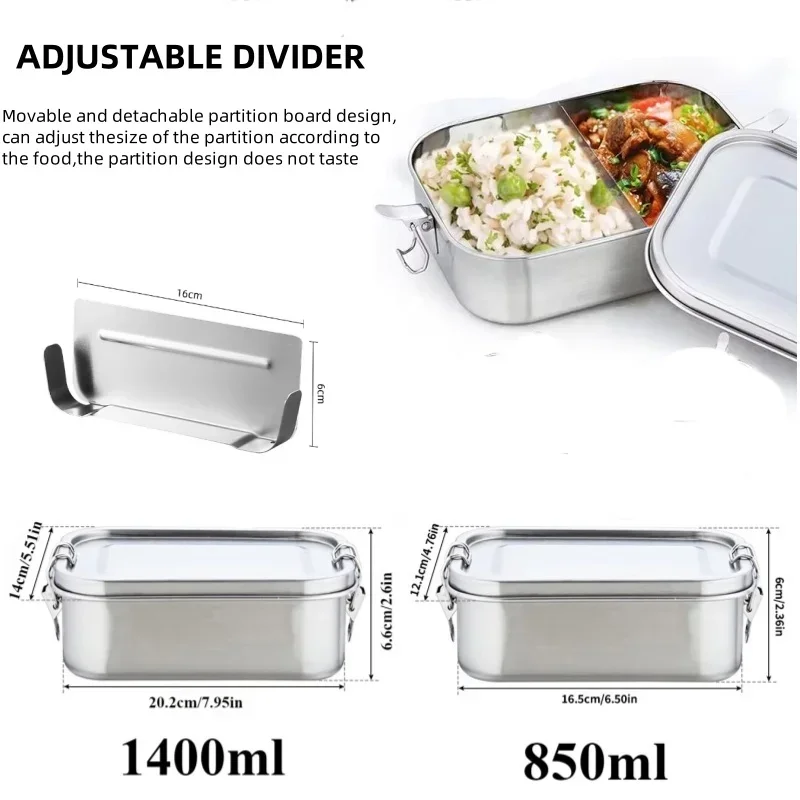 

Lunch Box With Compartment Stainless steel student lunch box Sealed Insulation Bento Box Large Capacity Lunch Container