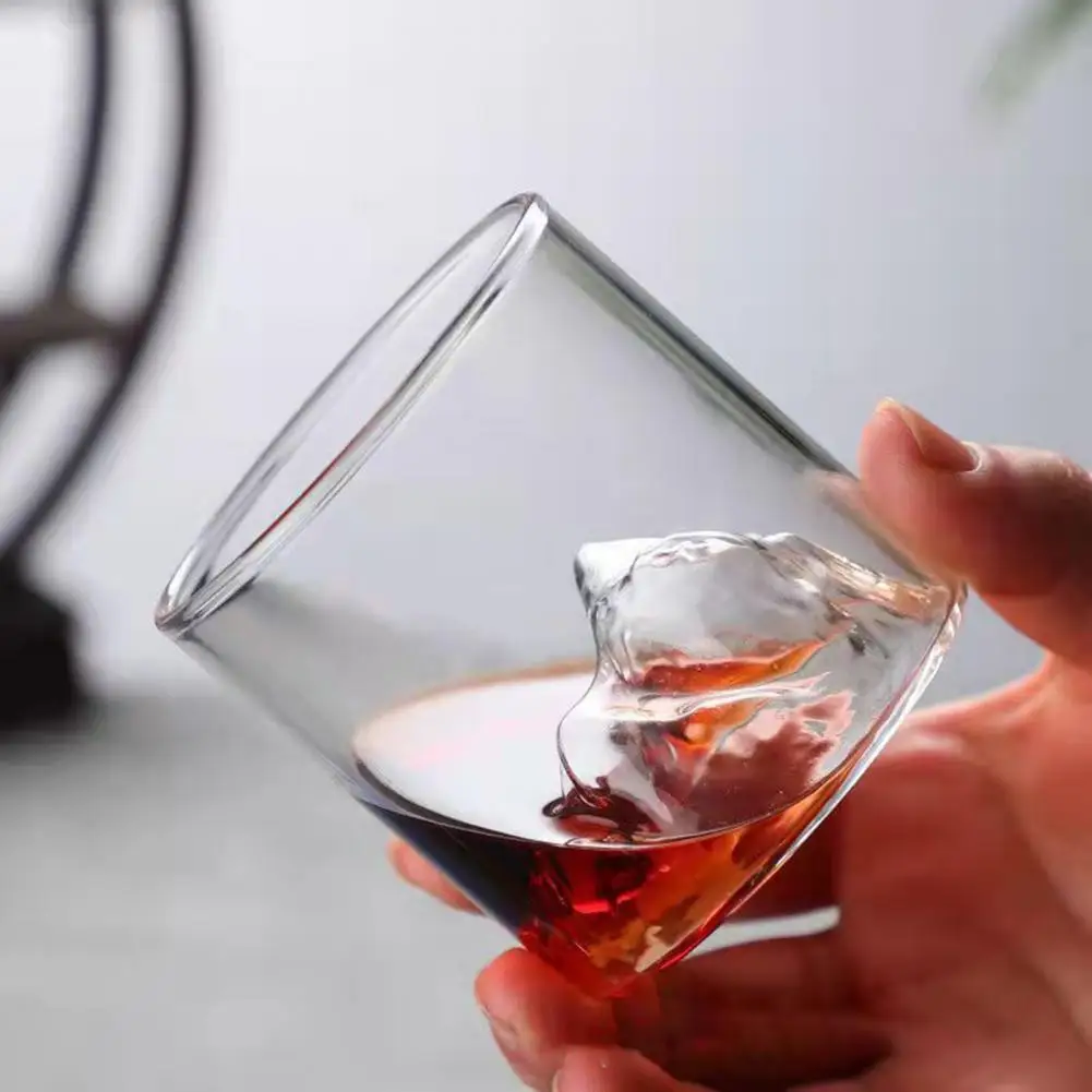 200/300ml Mountain Water Glass Japanese Whiskey Glasses Fuji-Mount Drinking Glass Ice Cube Cooling Cocktails Drinking Glass Mug