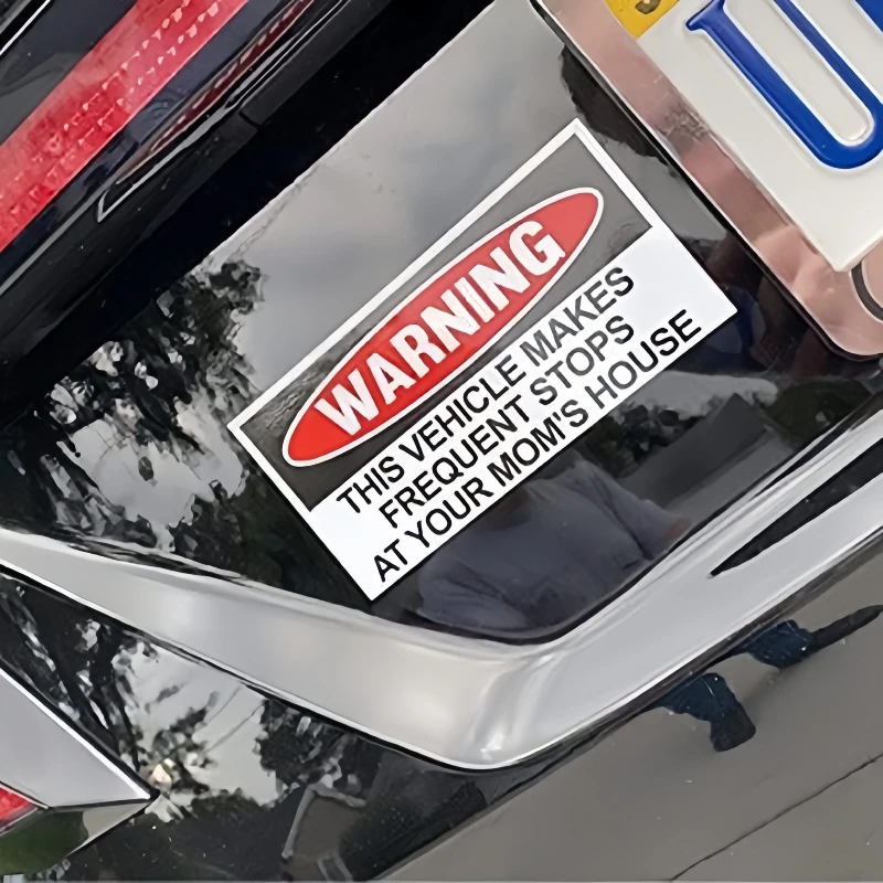 

1PC This Car Often Parks At Your Mother's House Warning Car Stickers Waterproof for Auto Window Trunk Rear Bumper Vinyl Decals