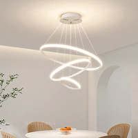 Simple Circles Modern Chandelier LED 3 Rings for Dining Bar Living Room  Pendant Lamp  Loft Living Room Dining home decoration