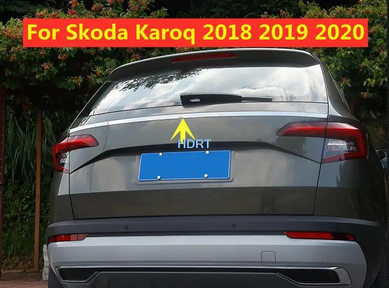 

For Skoda Karoq 2018 2019 2020 Stainless Steel Trunk Rear Protector Trim Cover Rear Bumper Protector Sill Car TailDoor strip