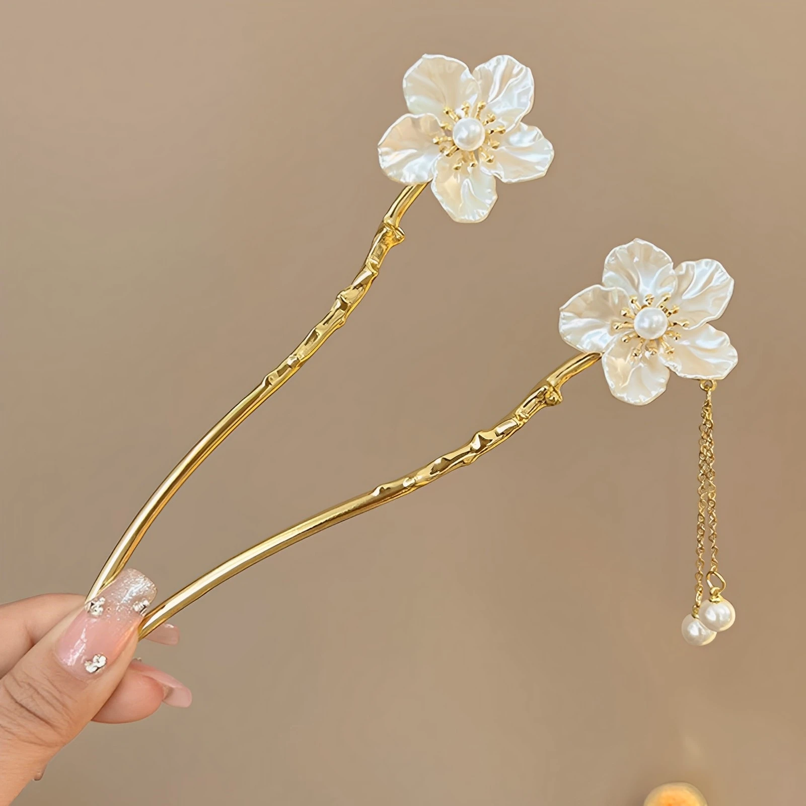 Neue Chinesische Stil Hibiskus Haarnadel Blume Haar Zubehör Für Frauen Mode Legierung Haar Clip Braut Haar Sticks