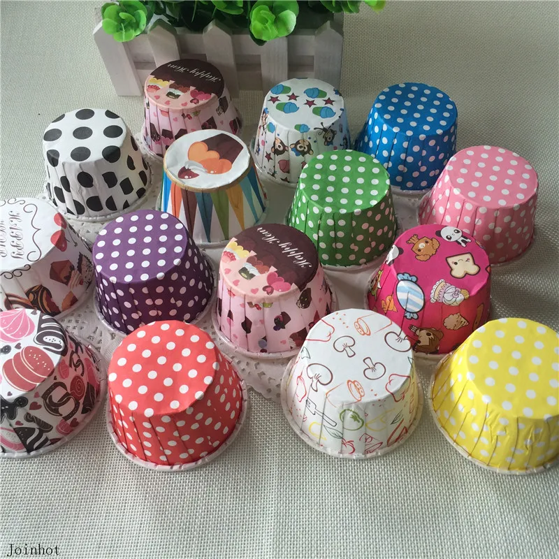 50pcs Multi Golden Color Greaseproof Paper Cupcake Liners Baking Muffin Cases Baking Mold Kitchen Accessories