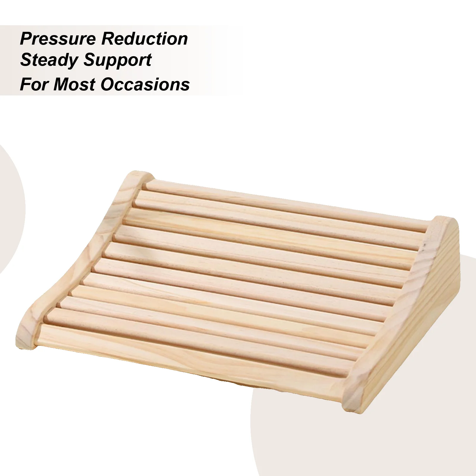 

Wooden Headrest Hollow Cervical Relaxing Cushion Head Rest For Spa Gym Hotel Room Personal Relaxation Post-Workout Recovery