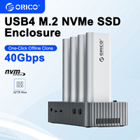 ORICO USB4 40Gbps M.2 NVMe SSD Enclosure Clone Docking Station 4 Bay 2 Bay offline clone SSD Case for Internal SSD Duplicator