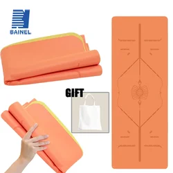 Yoga Mat, Ultra-thin PU Natural Rubber Fitness Mat, Portable Foldable Towel, Dry and Wet, Non Slip, Multi-purpose for Women