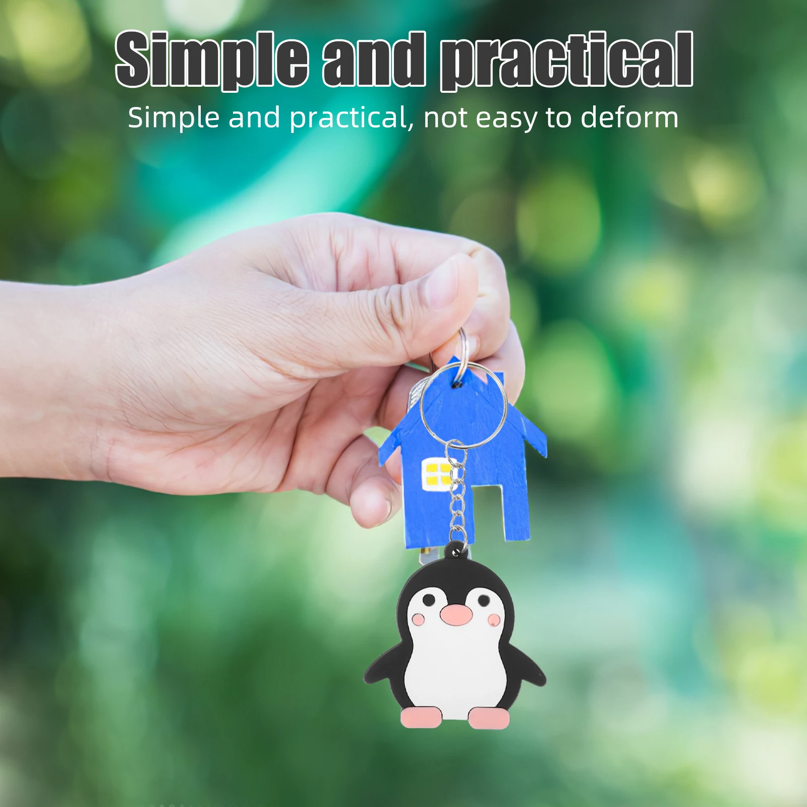 

24pcs Penguin Keychain for Lovers Adorable Animal Keyring Decor Cute Party Favor Backpack Ornament School Bags Charm