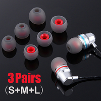 3/1 Pairs L M S In Ear Tips Earbuds Earphone Silicone Eartips Ear Sleeve Ear Tip Earphone Covers For KZ Earphone LZ A4 DZ9