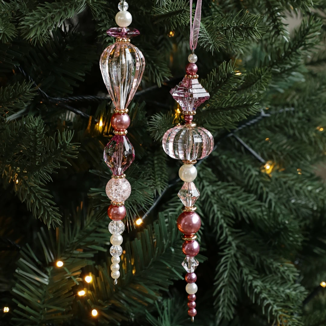 شجرة عيد الميلاد معلقة الاكريليك ندفة الثلج قطرة جليد المعلقات كريستال الحلي عيد الميلاد واضح المعلقات ديكور المنزل حفلة السنة الجديدة