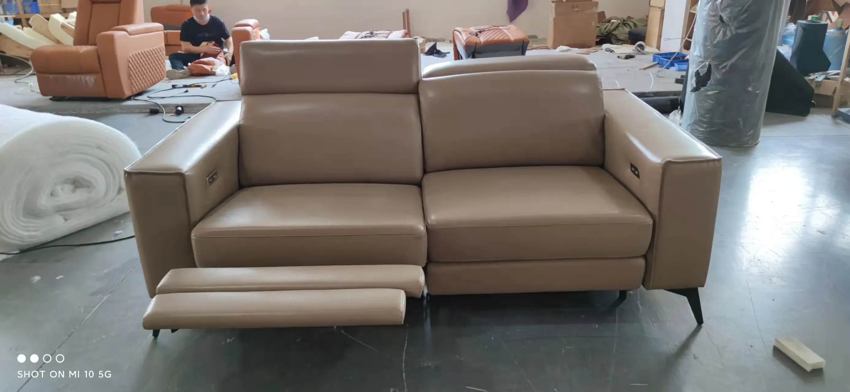 Double Electric Reclining Sofa Set Functional Genuine Leather Salon Cama Sectional Couch Theater Seats Convertible Sleeper Sofas