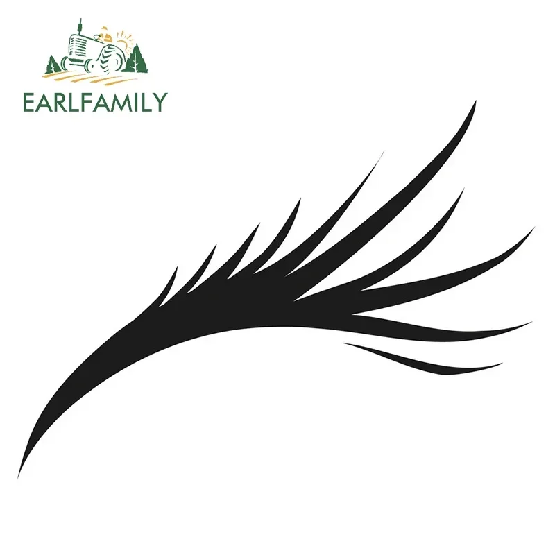 EARLFAMILY 13cm x 9.5cm Auto Eyelash Graphics Car Sticker Funny Car lights Decals Waterproof  Vinyl Car Wrap 3D Decoration