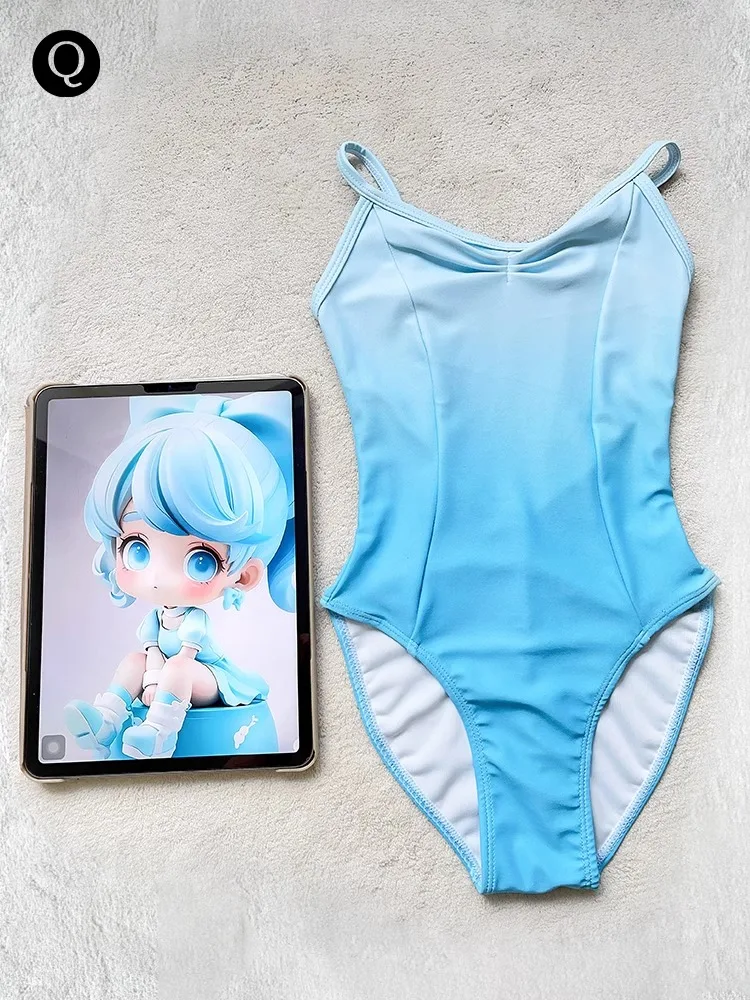 Camisola para niñas, leotardo de gimnasia feroz que se desvanece, traje de baile de arcoíris, Top de Ballet, Ropa de baile, traje de baño para niños