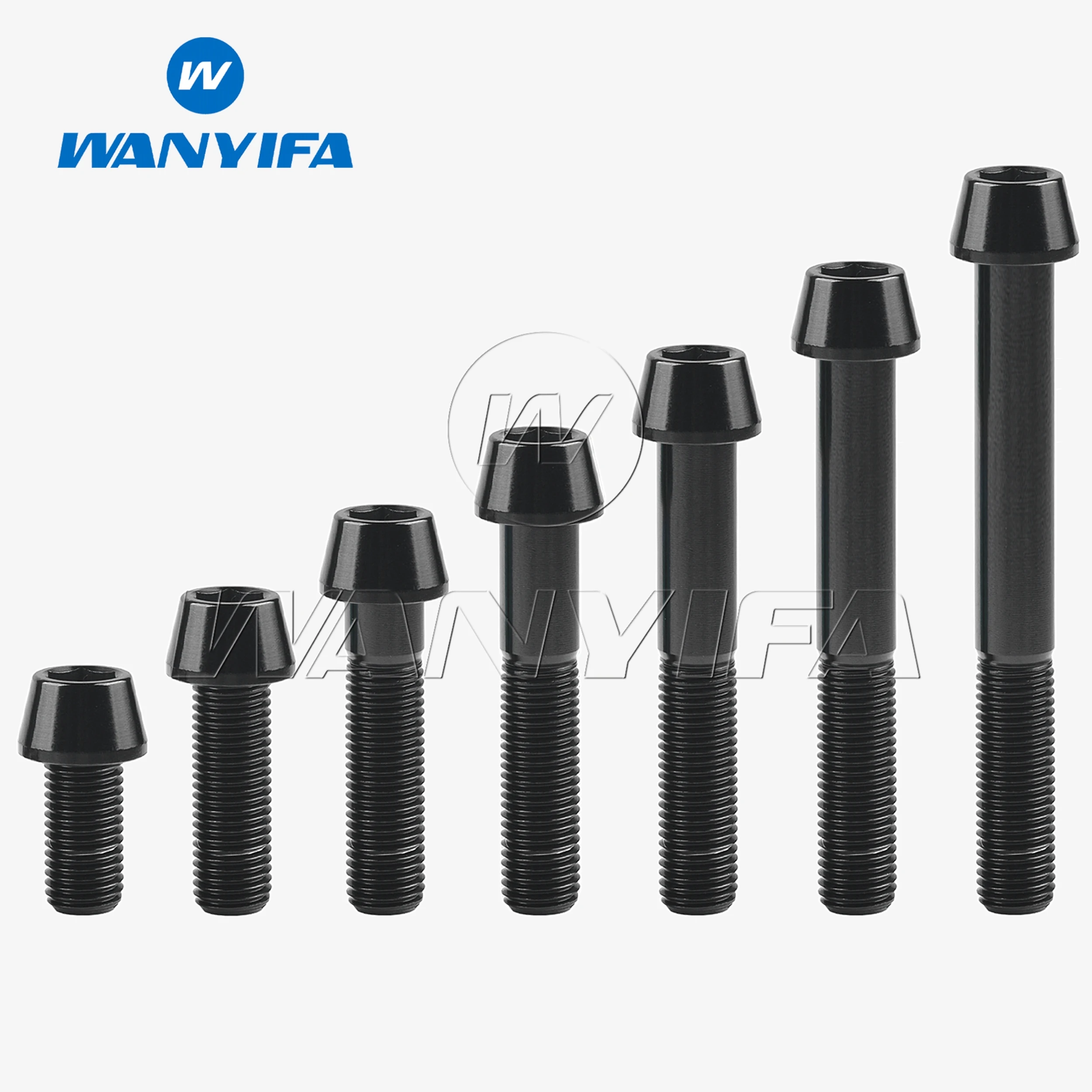 GR5/TC4 Titanium Bolt M10 Din912 Hexagonal Cone Screw For Motorcycle Caliper Modification M10x20-100mm