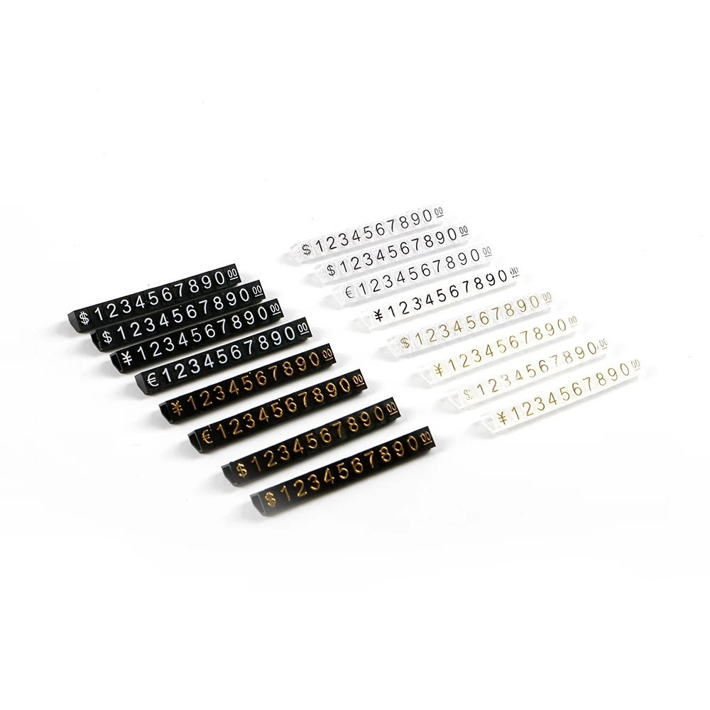 9x6.5mm L Size Shelf Top Pricing Mini Abs Plastic Jewelry Cube Tags Stand For Price Display