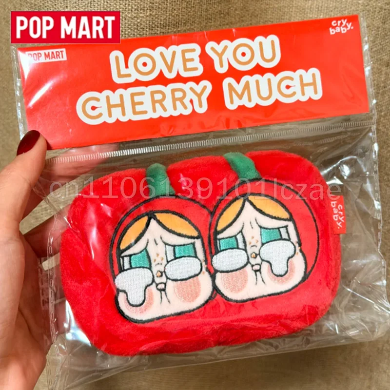 POP MART CRYBABY LOVE YOU CHERRY MUCH Series bolsa de almacenamiento periférico de animé caja ciega decoración del hogar ornamento caja misteriosa regalo