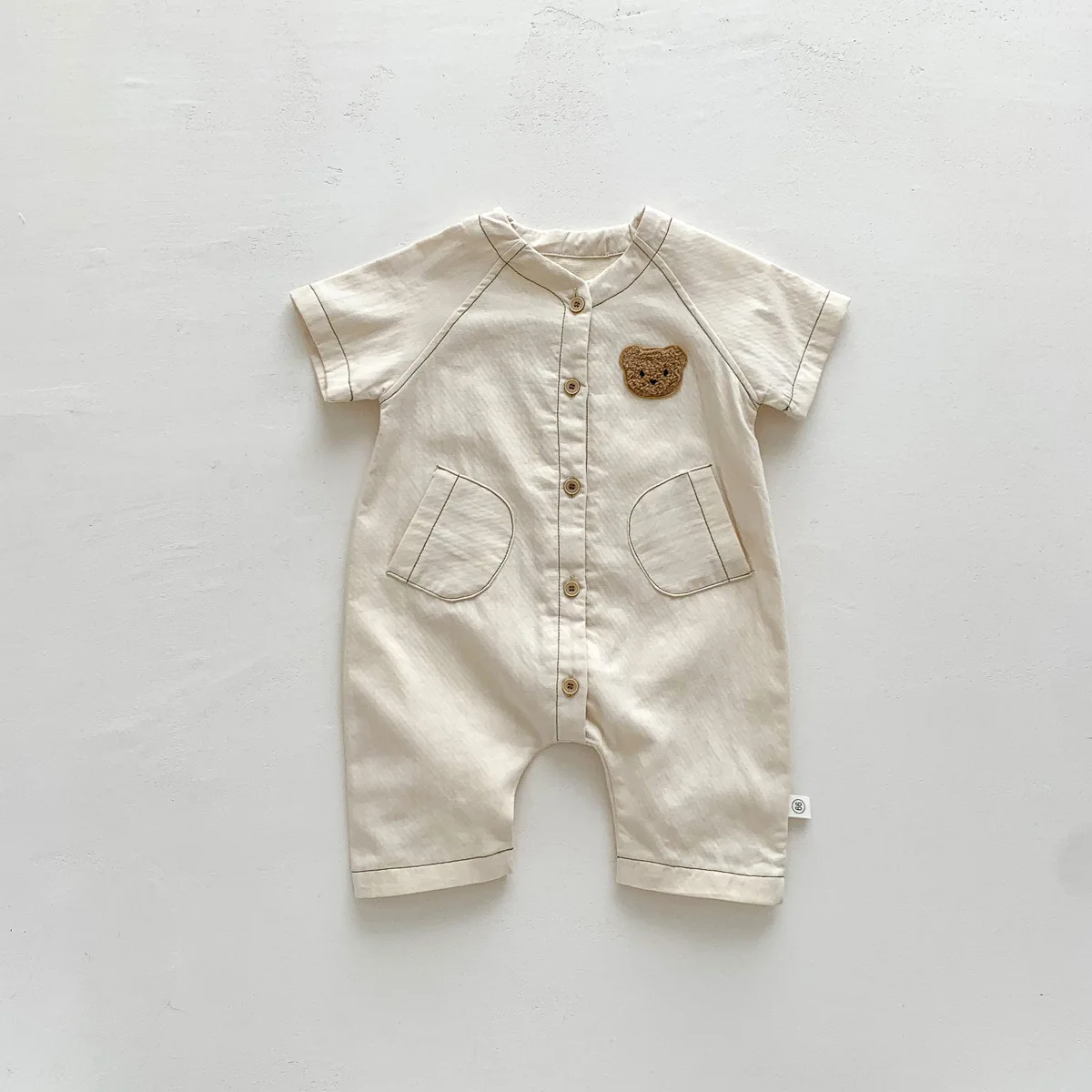 Baby Boy Romper Clothes Summer Newborn Bear One-piece Baby Romper Jumpsuit Girl Short Sleeve Cotton Toddler Playsuit Overalls