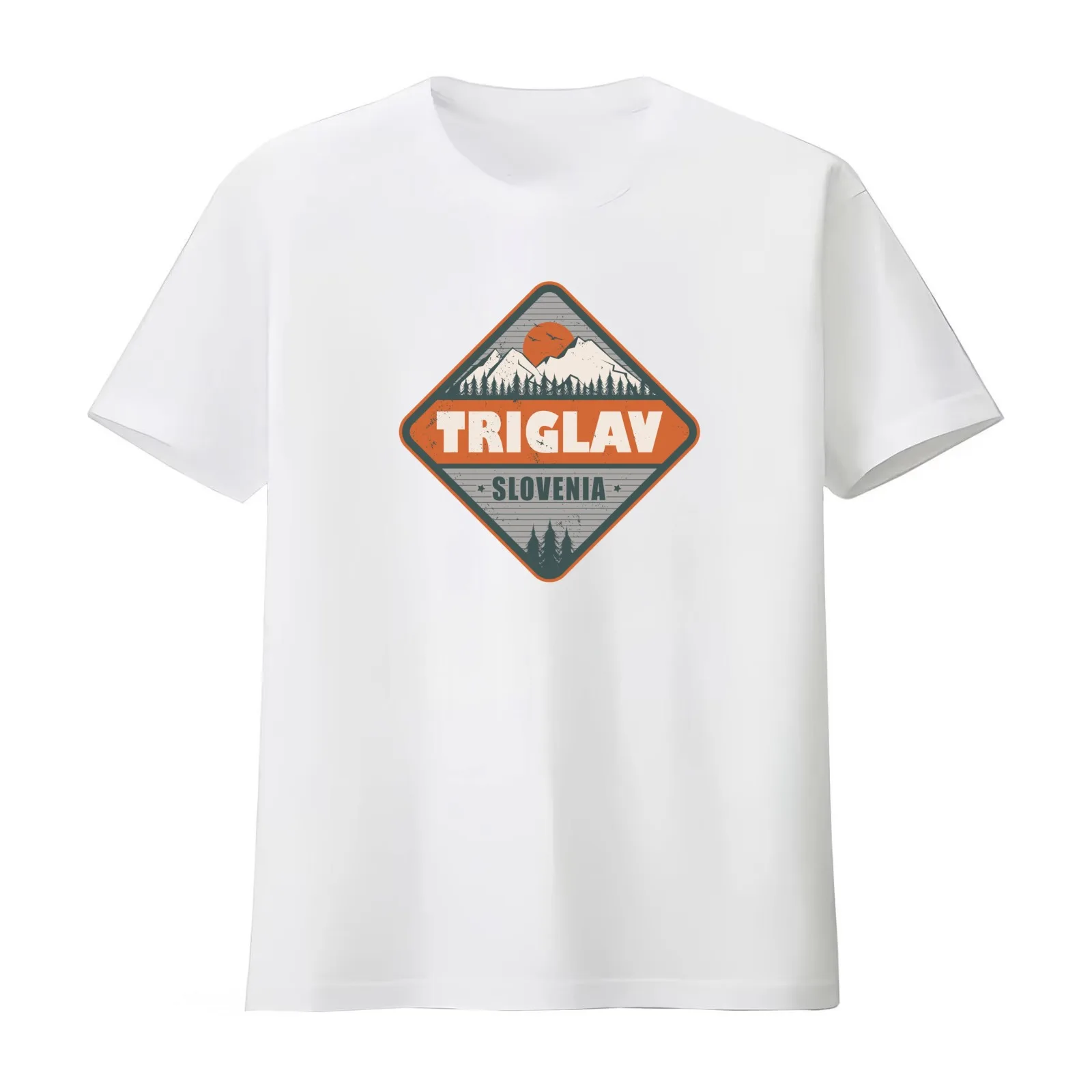 Triglav Slovenia Slovenian Alps Vintage Hiking Design T-Shirt Summer Casual Cotton Tee Oversized Streetwear Tops 100% Cotton