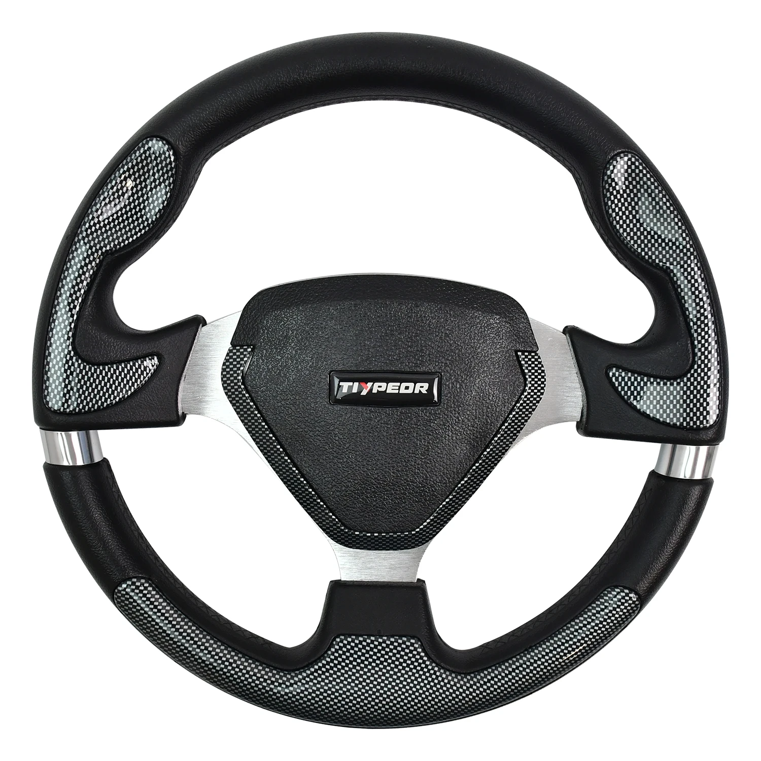 

High Strength 320mm Thickness 5mm Aluminum Flat No Hole Bracket Steering Wheel Universal for Racing