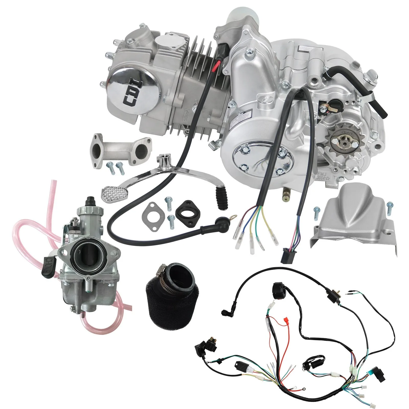 

140cc Electric Start Engine Motor with Reverse 3+1 Go Kart ATV 70cc 110cc 125cc