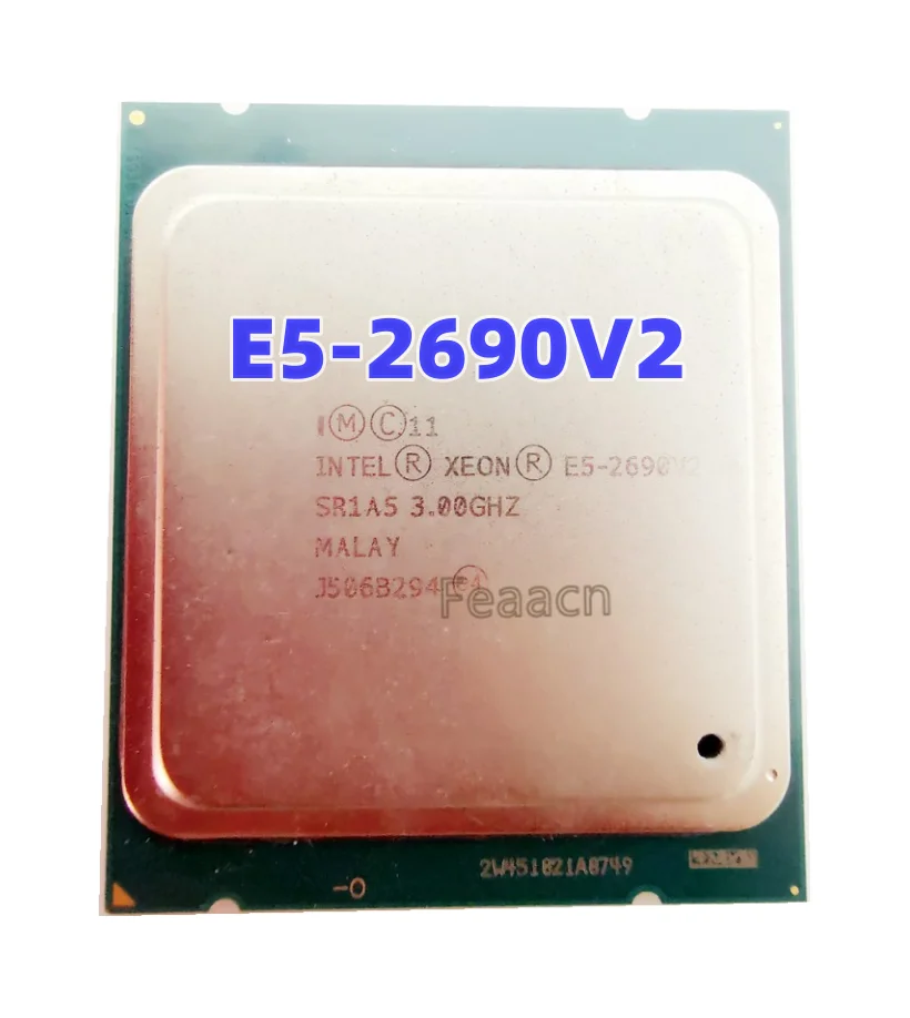 E5 2690 V2 Processador Xeon e5 2690V2 CPU 3GHz LGA2011  25MB    Dez Núcleos de processador de Servidor E5-2690V2